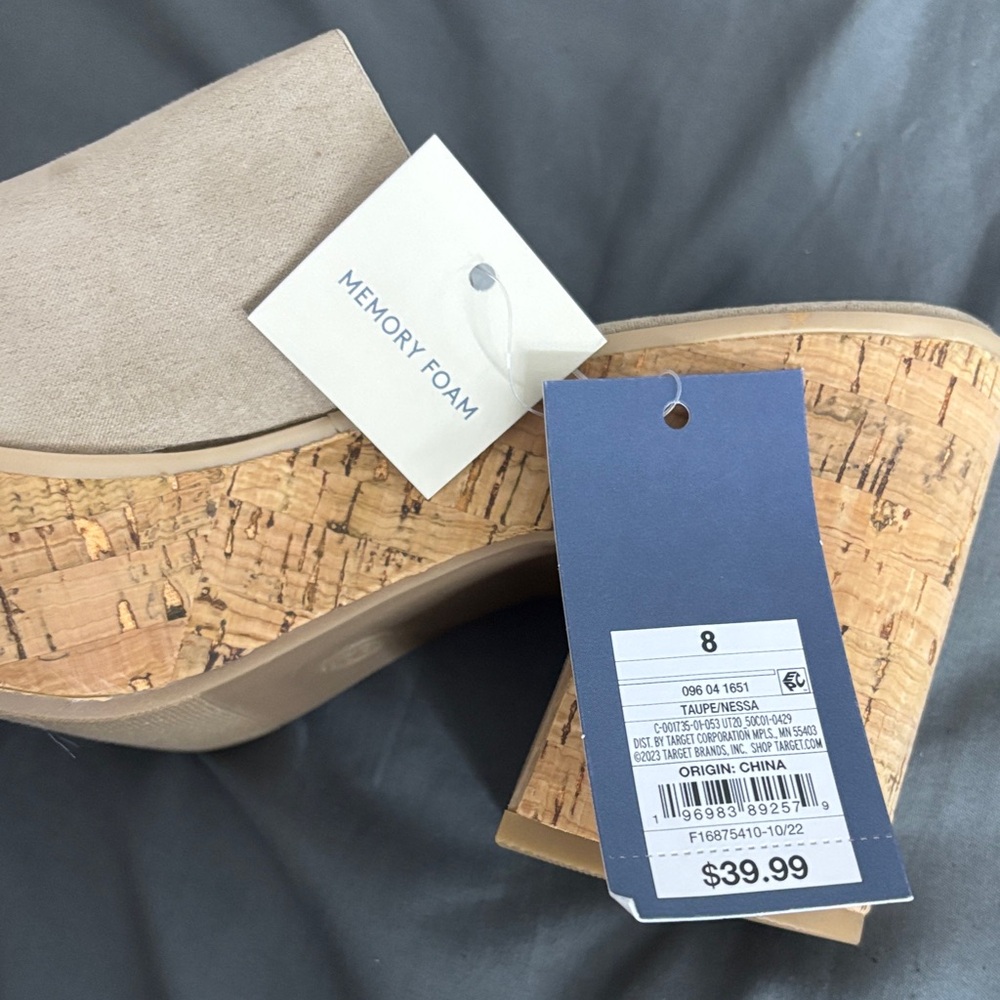 Universal Thread Cream Platform Mules - Picture 3 of 4